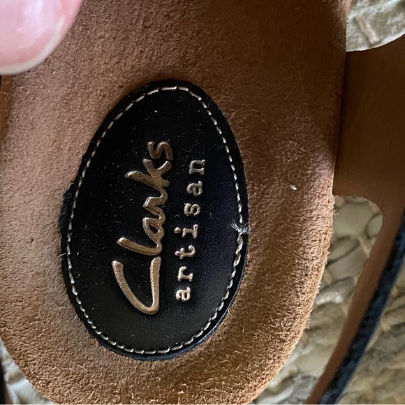 Clarks Artisan black wedge sandal leather - Picture 8 of 8